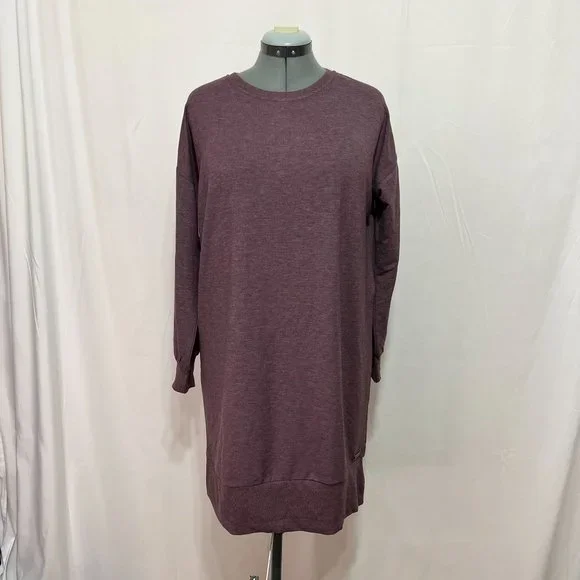 Ellen Tracy NWT Sz L Wine Long Cuff Sleeves Sweater Dress - Picture 5 of 8